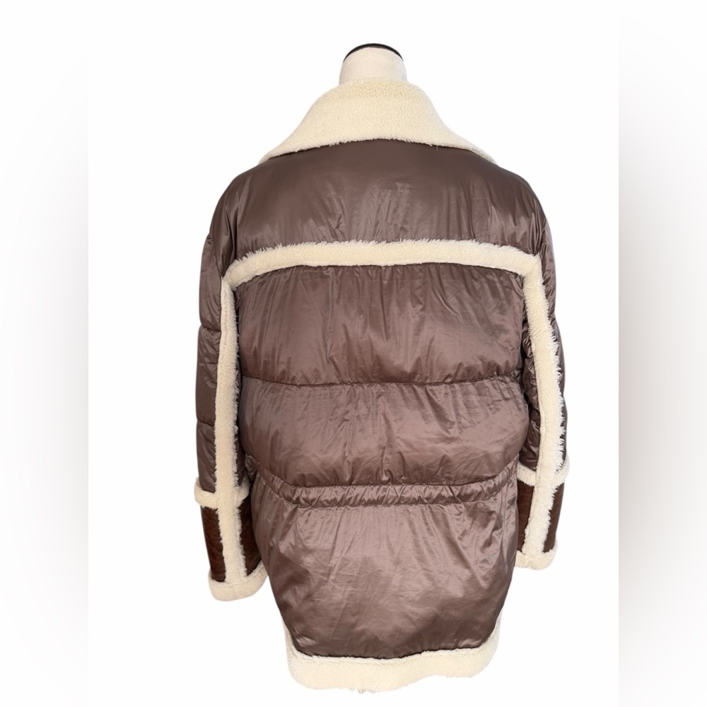 Noize Raelynn Faux Shearling Trim & Vegan Leather Teddy Jacket - Picture 8 of 9